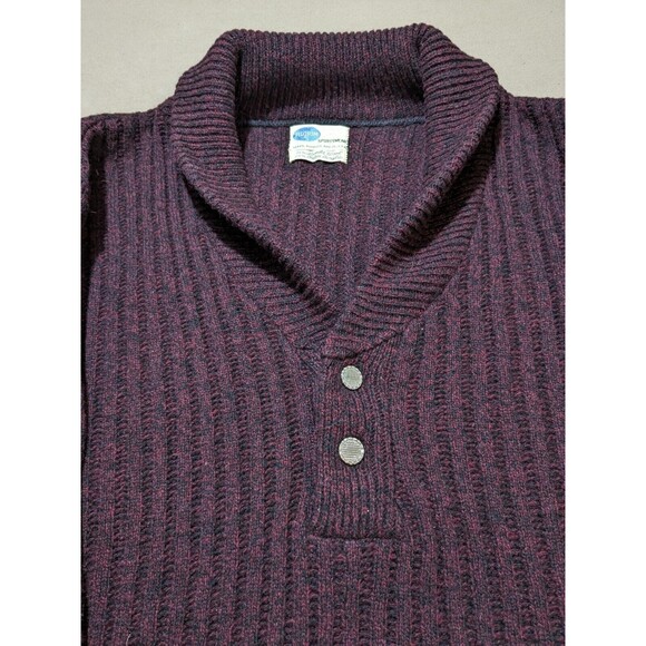 Vintage 1960s Pilgrim by Sears Lambs Wool Knit Shawl collar Sweater - Picture 3 of 9